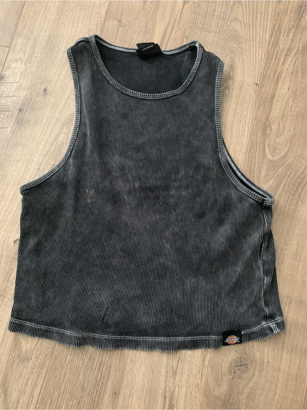 Dickies Black Washed Ribbed Tank